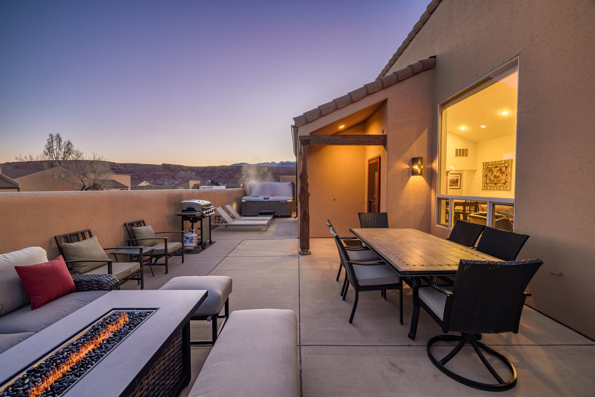 Dine outside while taking in the views!