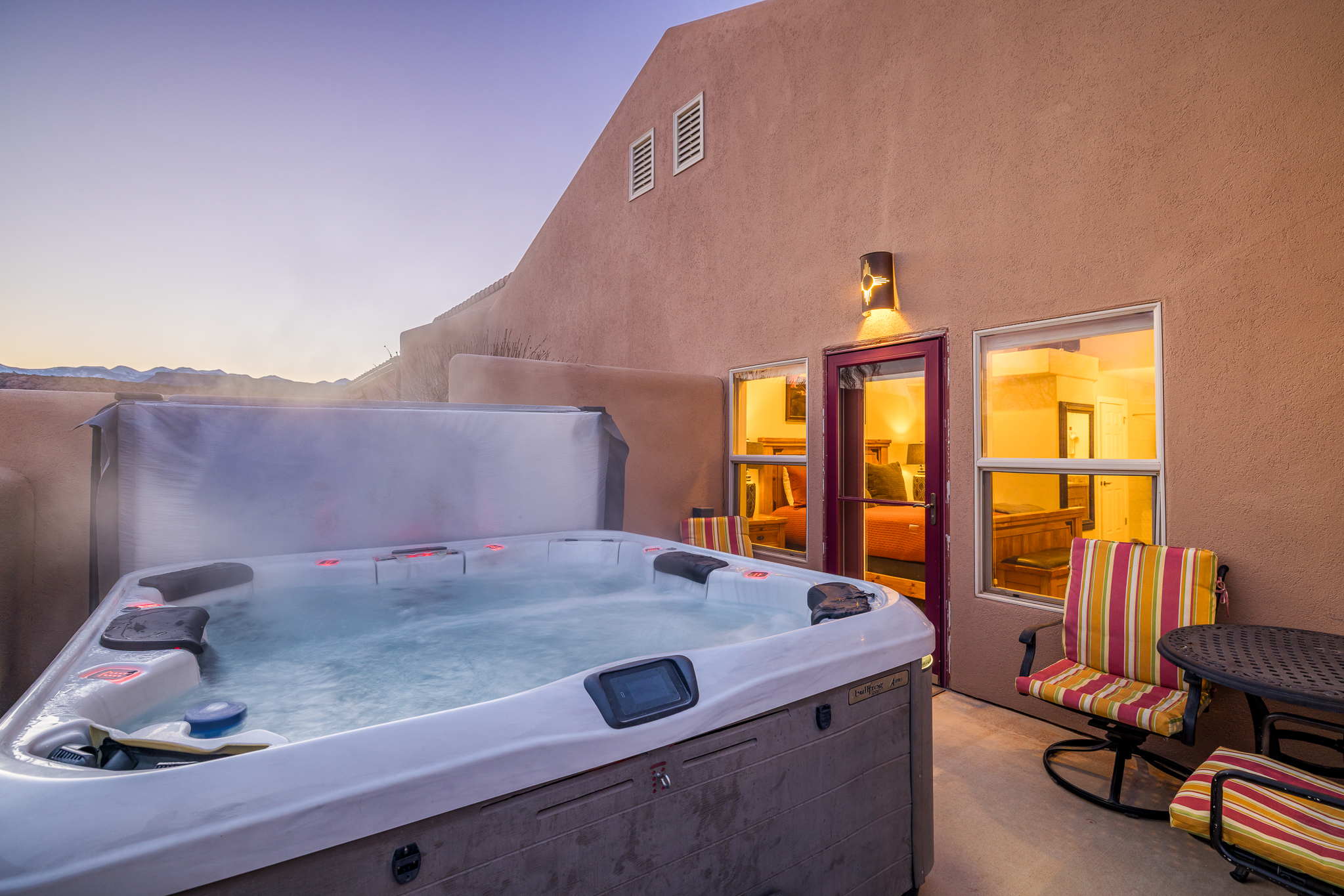 Private hot tub for relaxing after the day's adventures!