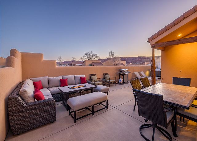 Brand new patio set with fire table added in 2026