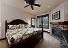 Master Bedroom - King, TV, Gas Fireplace, Deck access and Views
