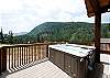 Hot tub with views across the highway to Purgatory Ski Resort