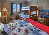2nd bedroom with full bed and twin over full bunks