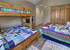 2nd bedroom with full bed and twin over full bunks