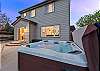 Hot tub back of house