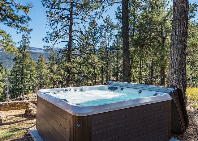 Pet Friendly Cabin with Hot Tub Views, Deck, Fire Pit - 14 Minutes to Purg 6