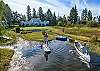 Pond is on property- seasonal (May-Sept)
Paddle board, pedal boat, canoe for guest use