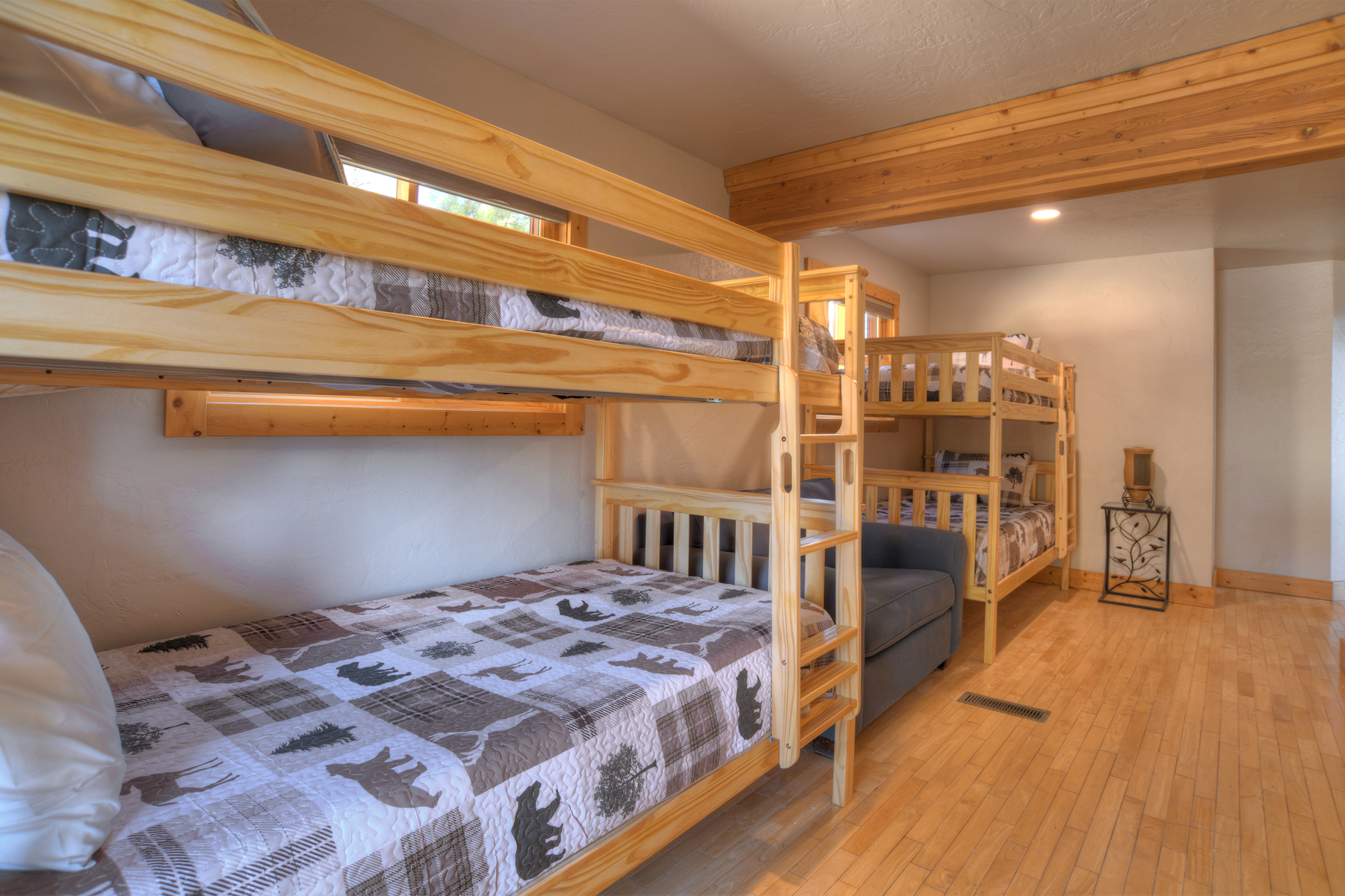 Main House - 4th Bedroom - 2 Bunk Beds (Single over Single) - TV and Deck (upstairs)