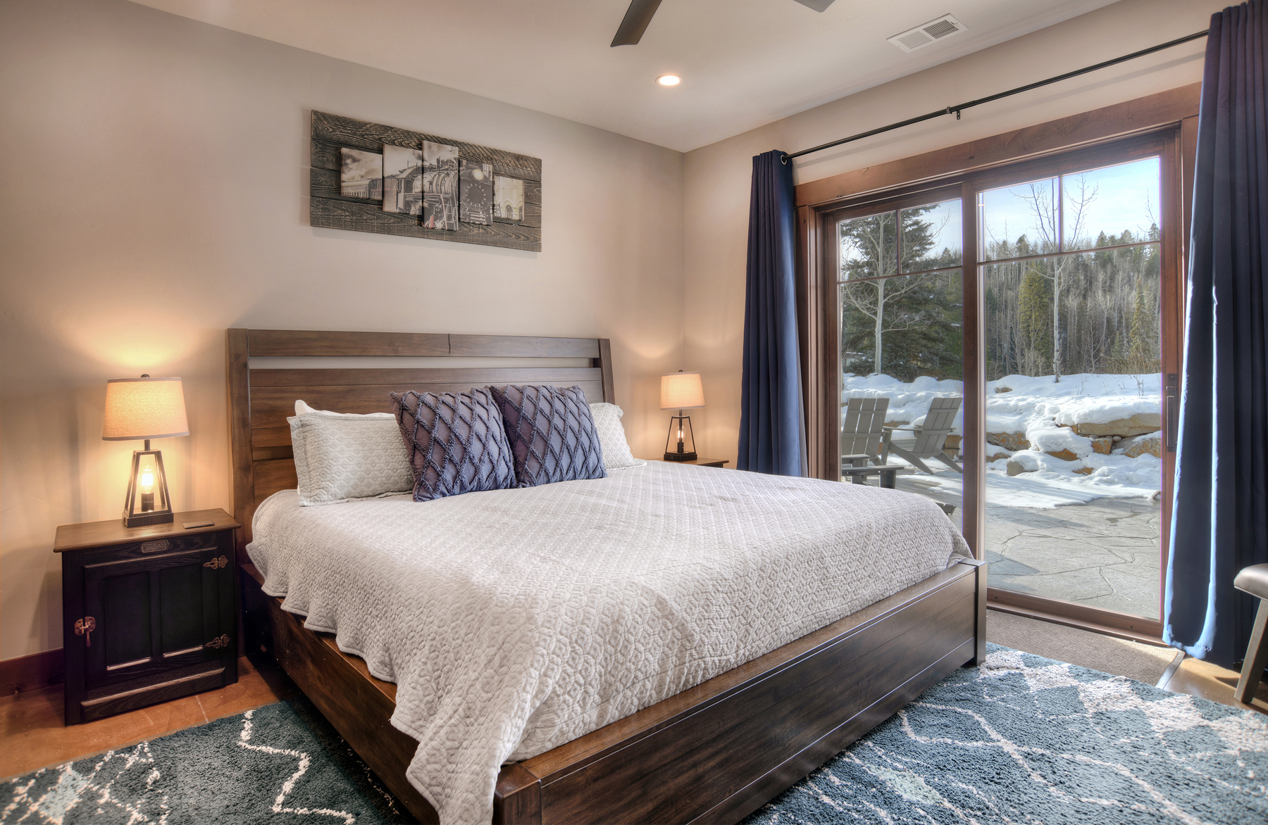 Master Bedroom - King, TV, attached bathroom and Deck access