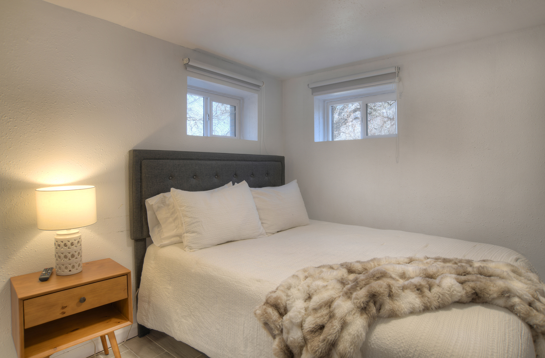 5th Bedroom - Queen Bed and TV (Basement)