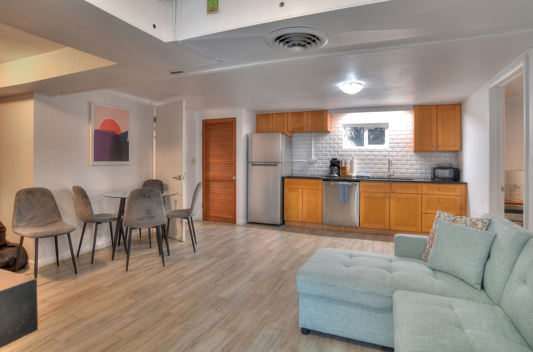 Main House - 2nd Living and Kitchen (Basement) - Queen Sofa Sleeper