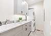 Laundry Room - Clothes Washer and Dryer with Sink, Cabinets, and Counter Space