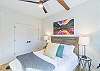 2nd Bedroom - Queen Bed with Ceiling Fan, and Smart TV (1st Floor) 