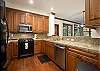 Full kitchen with everything you need to cook a meal at home.