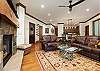 Living Room with Fireplace and TV