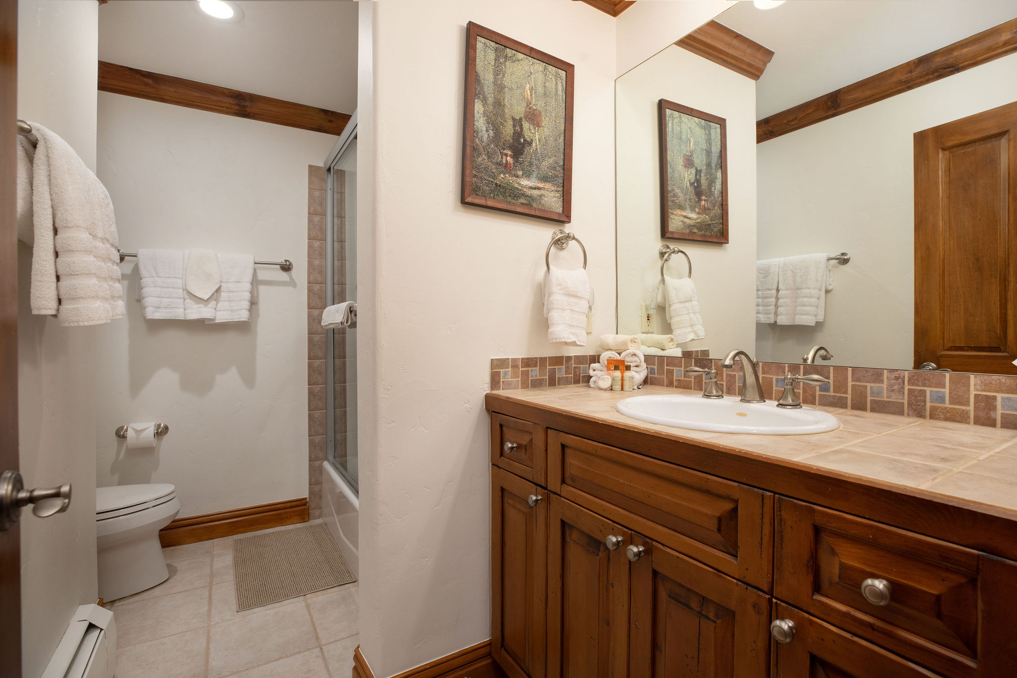 Full bathroom #2 with combination tub/shower.
