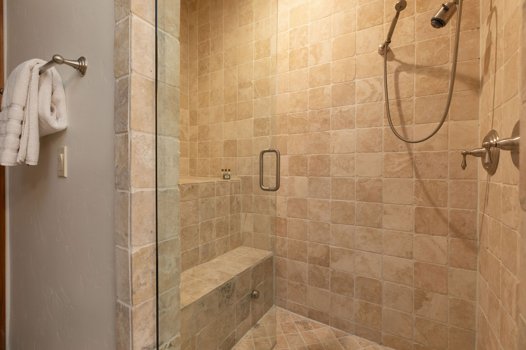Full bathroom with walk-in shower