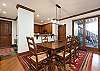 Dining table with seating for 8.