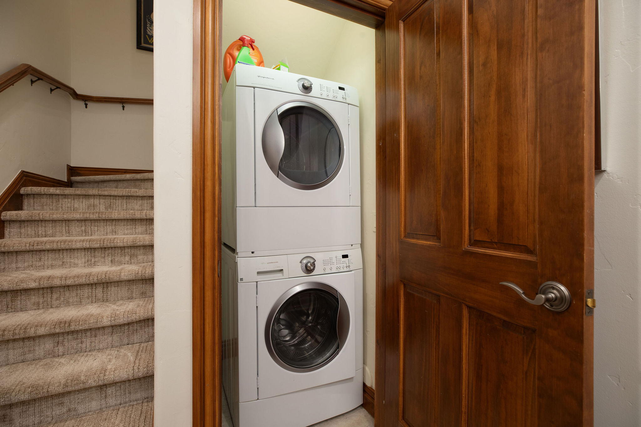 Keep things fresh with in-home washer and dryer.