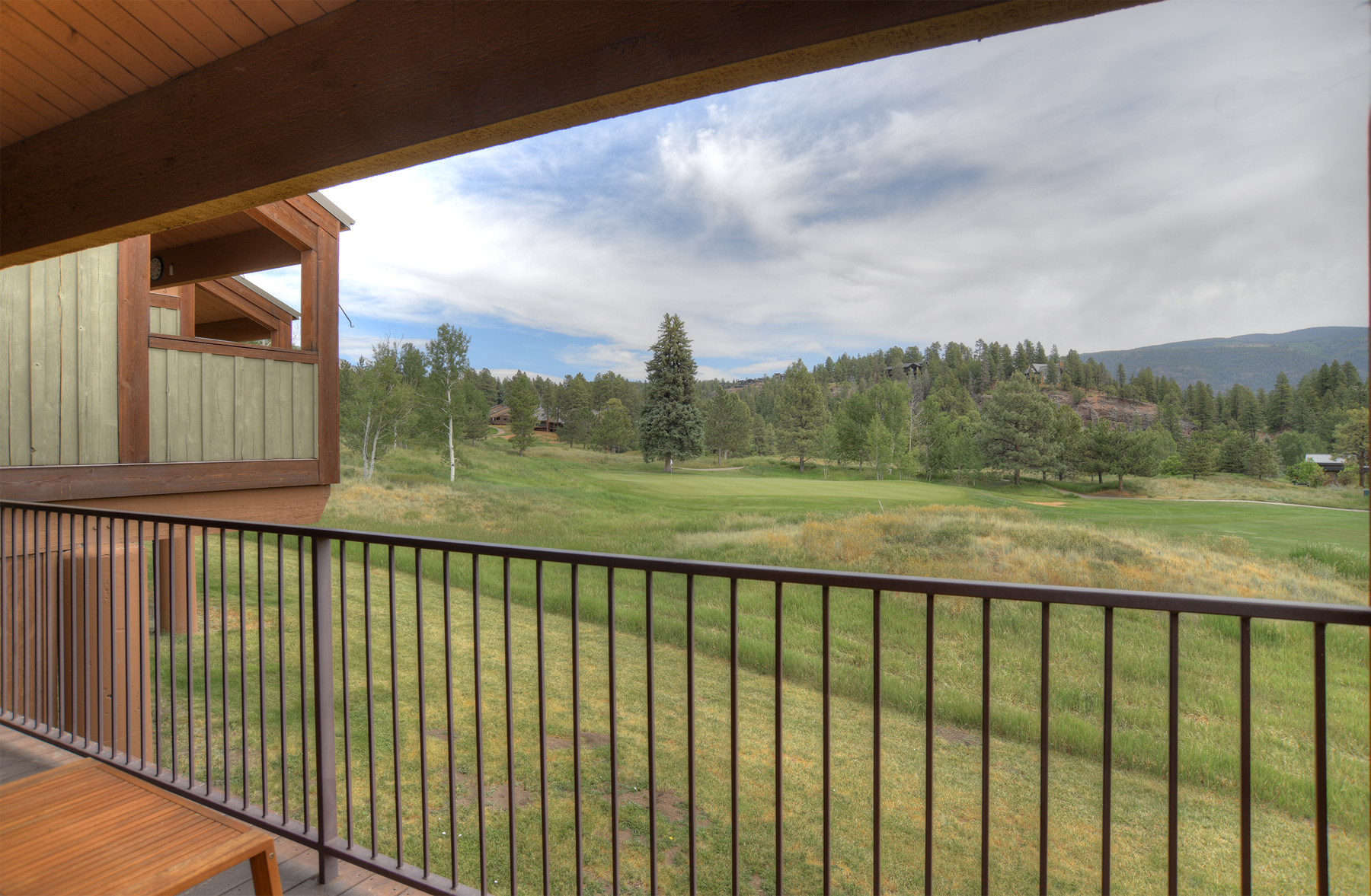Views of the golf course from the deck.