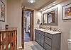 Clean and functional bathroom featuring a tub/shower combination.
