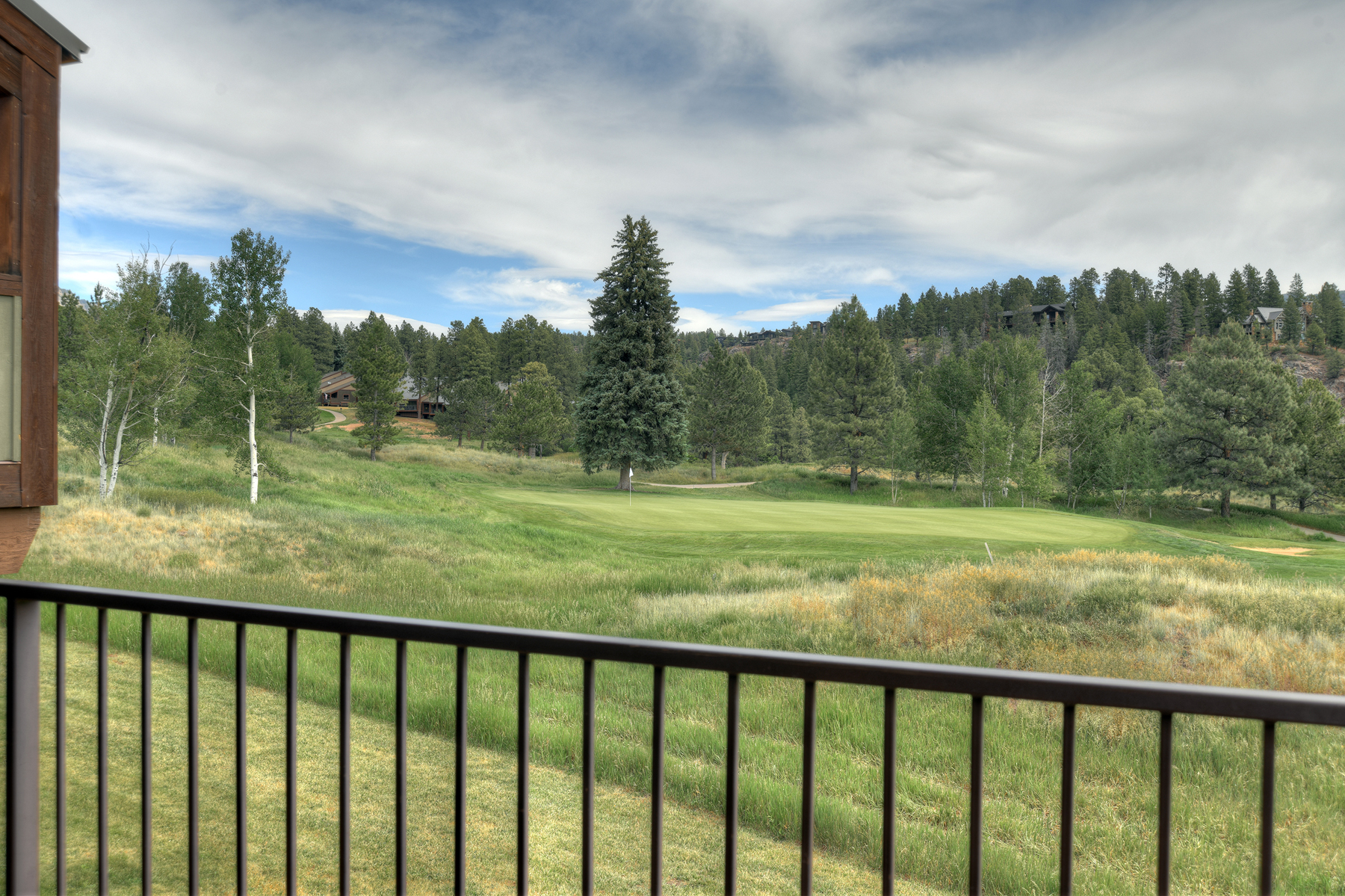 Views of the golf course from the deck.