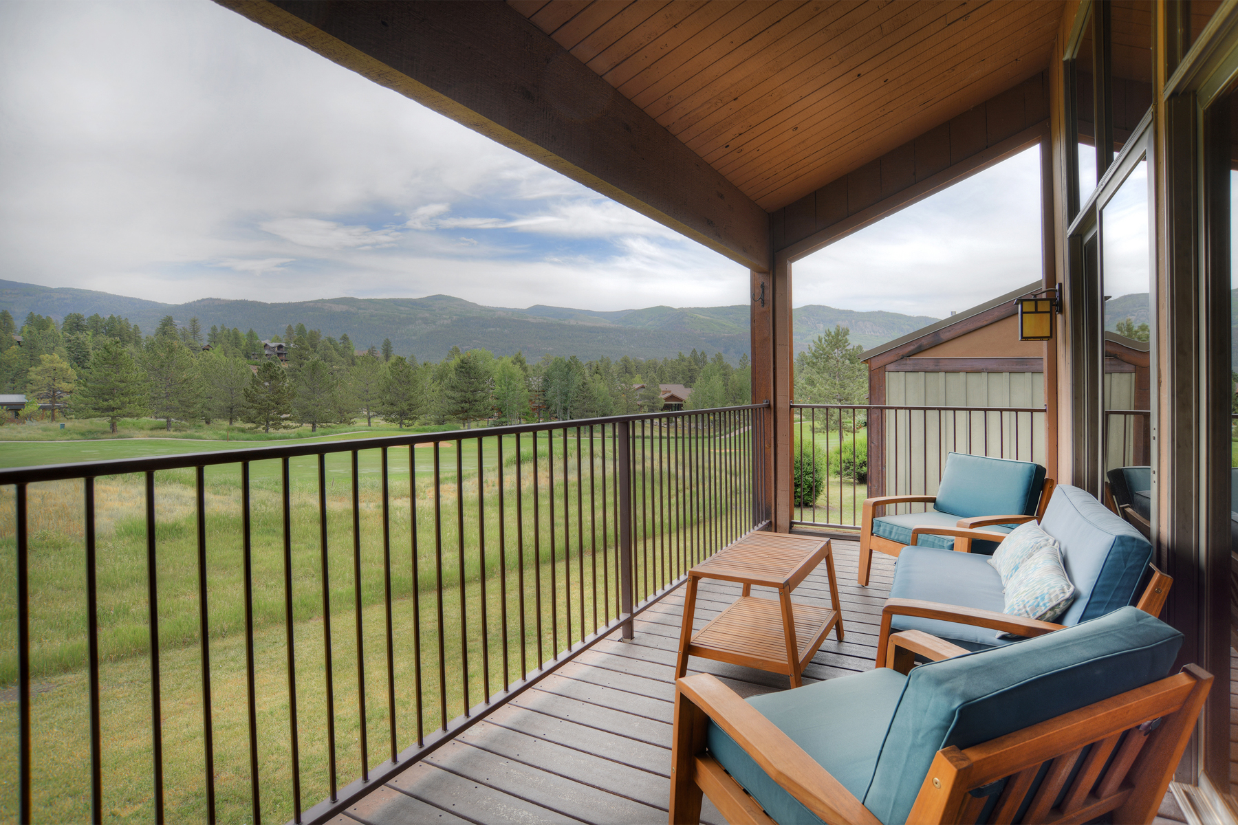 Views of the golf course from the deck.