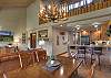 Formal dining for 6 and breakfast bar seating for 3. 
