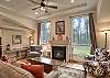 Spacious Living Area with Fireplace