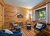 Lower level game room with smart TV and games
