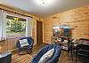 Lower level TV room with smart TV and games
