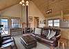 Living Room with Views of the Rio Grande River and the San Juan Mountains - Fireplace 