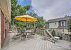 Deck with Outdoor Dining Space and Umbrella