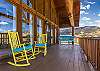 Soak in mountain views while relaxing on the covered patio. 
