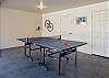 Large two car garage with ping pong table and corn hole games!