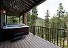 Private Hot Tub on the Covered Deck - Mountain Views