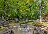 Picnic area and firepit just off the home near the circular drive.