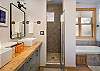 Master bathroom with soaking tub and shower