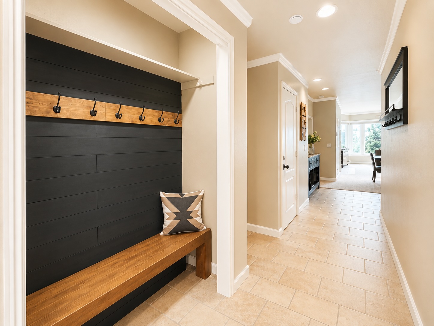Front Entry - Storage and hooks for gear