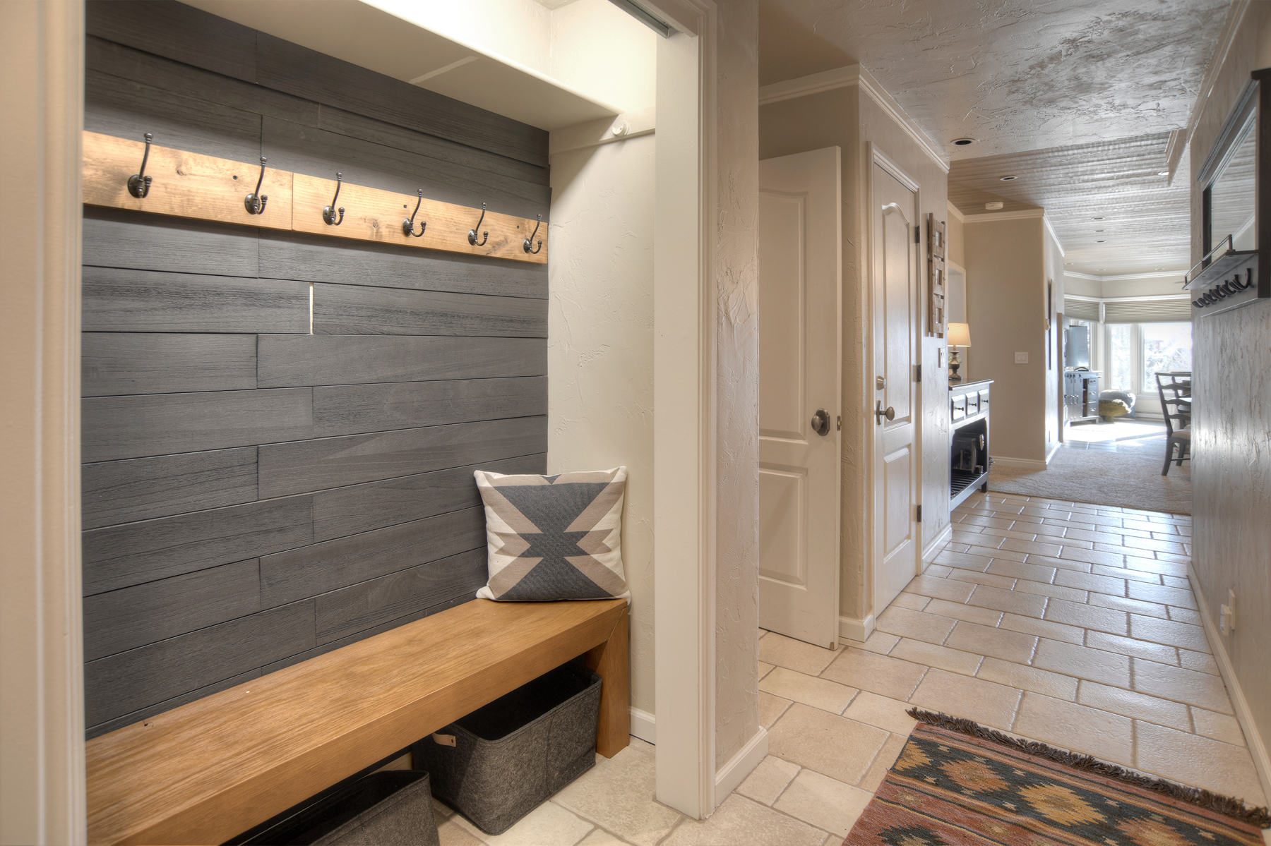 Front Entry - Storage and hooks for gear