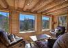 Living room with views of the Rio Grande National Forest.