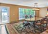 Dining Room with Large Deck and Lake Views