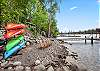 Kayaks for guest use.