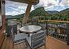 Summer View from Deck with  Electric Grill - Outdoor Dining (Seating for 4) - Views Looking Up at Beaver Creek Resort ski runs