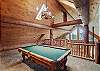 Pool Table in Rec Room. Upper Level.