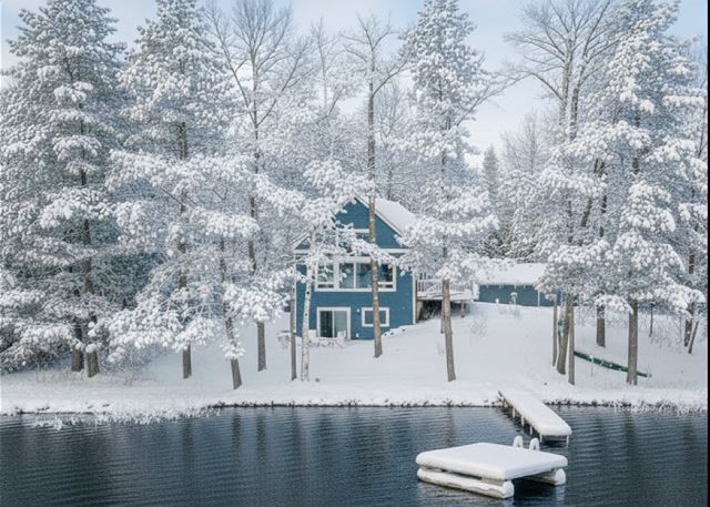 Featured Property Lakefront Cabin with Fireplace Near Trails with Trailer Parking - Dogs OK