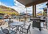 Awesome view of Engineer and Spud Mountain from the deck - Private hot tub, grill and dining table