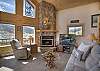 Open living room with fireplace and TV with Direct TV. Stunning views of the Rio Grande Valley. 