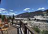 Main level deck with mountain views. 