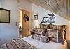 Upstairs queen bedroom of loft space. 