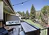 Enjoy your morning coffee on the back deck with the sounds of nature